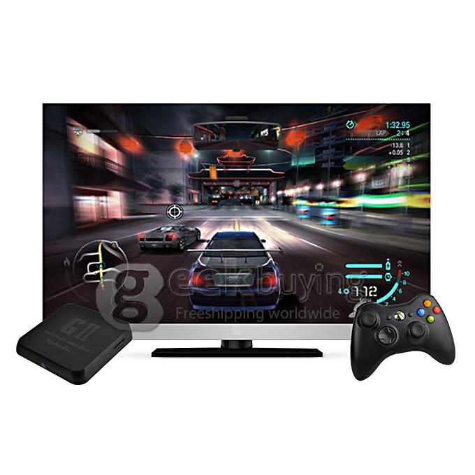 R-G2 Android 4.4 Slim Game Console + Quad Core Android 4.4 4K 3D Game Player Box 2GB/8GB Dolby 3G 2.4G/5.0G Wifi - Black