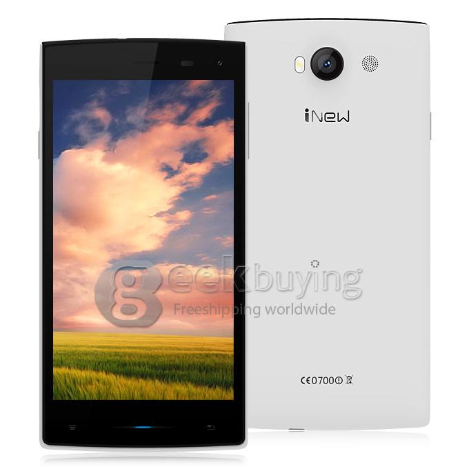 INEW V1 5.0 inch Android 4.4 Smartphone MTK6582 Quad Core 1.3GHz 1GB RAM 8GB ROM WiFi GPS 3G FWVGA IPS - White