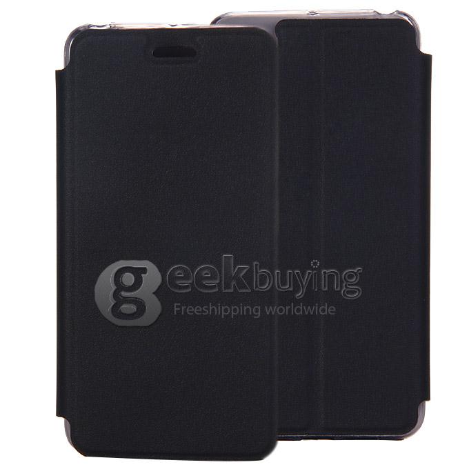 [HK Stock]Protective Cover Flip Stand Leather Case for Lenovo S90 High Quality - Black