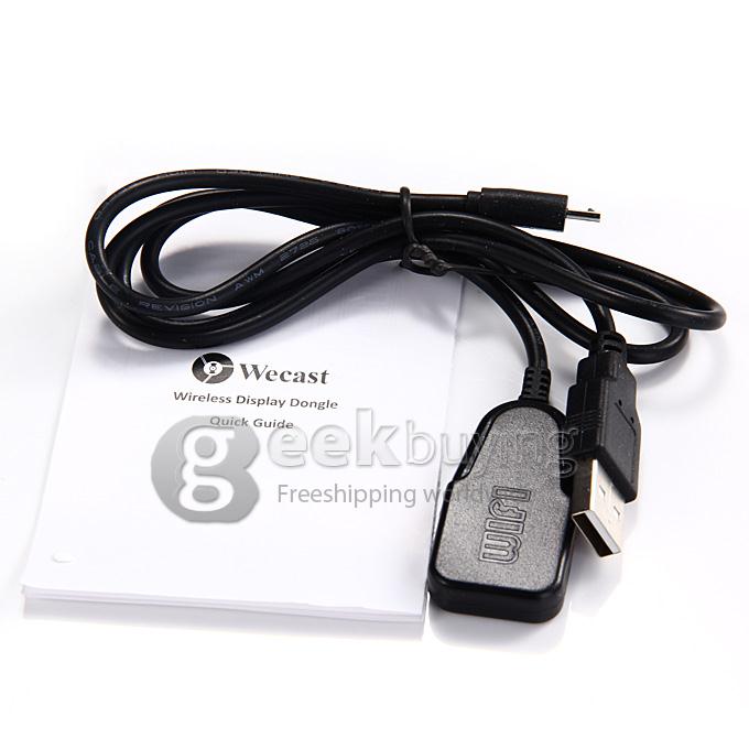 Wecast C2 Miracast DLNA WiFi Display Mini TV Dongle Stick Airplay HDMI 1080P for Android iOS Windows - Black