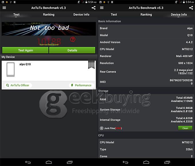 ICOO Q10 3G Call Android 4.4 Tablet PC MTK8312 10.1 Inch 8GB ROM 1024 x 600 Capacitive Screen - Silver