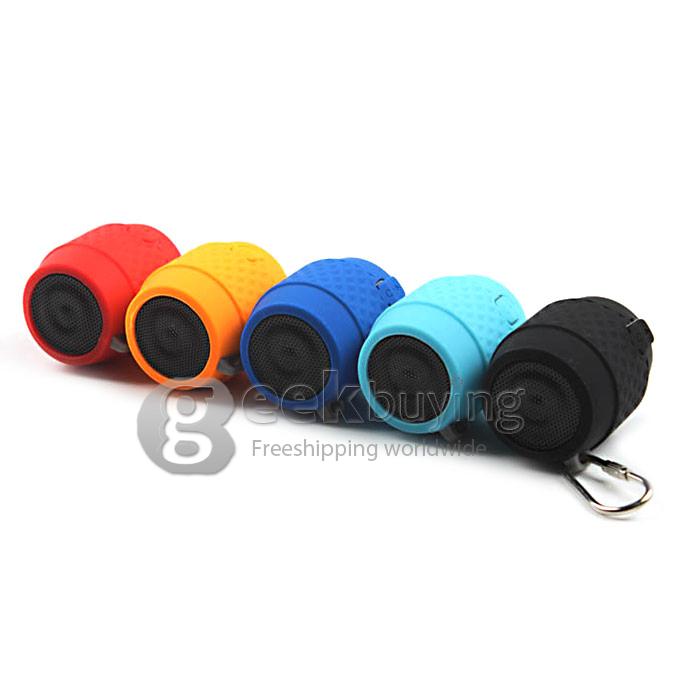 MB4 Shakeproof Waterproof Mini Bluetooth 3.0 Super Bass Speaker with Hook - Orange