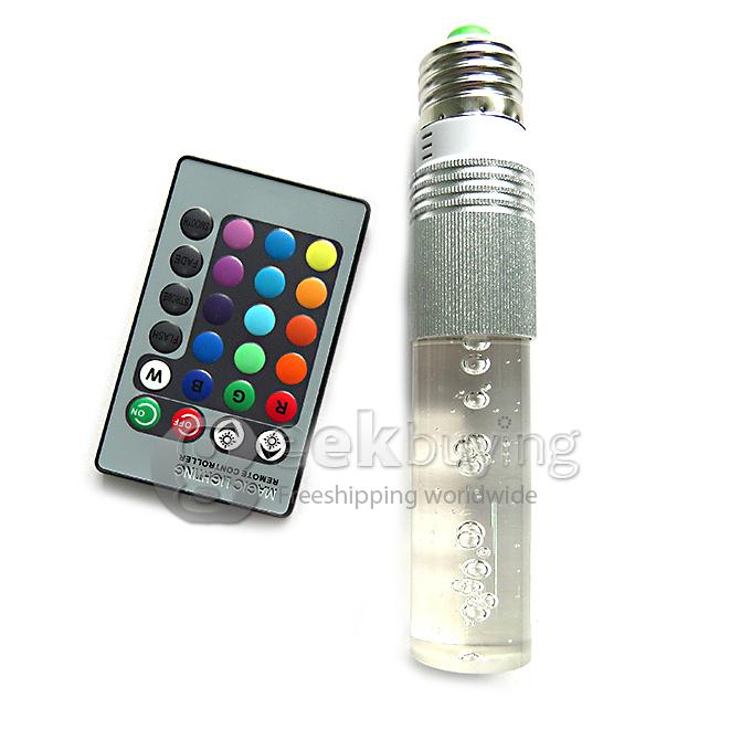 E27 3W RGB 16 Color Changing LED Crystal Light Bulb Lamp AC85-265V + IR Remote