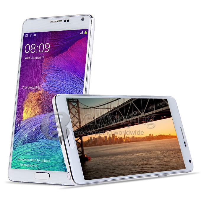 NO.1 Note 4 5.7inch 3G MTK6582 Quad-Core 1.3GHz Smartphone Android 4.4 1GB RAM 8GB ROM 8.0MP+5.0MP HD Air Gesture- White