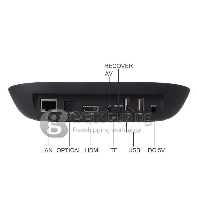 PIPO X6 RK3288 Quad Core 1.8GHz Android 4.4 Mini TV Box HDMI HDD Player 2G/8G WIFI 1000M Ethernet Bluetooth 4.0 - Black