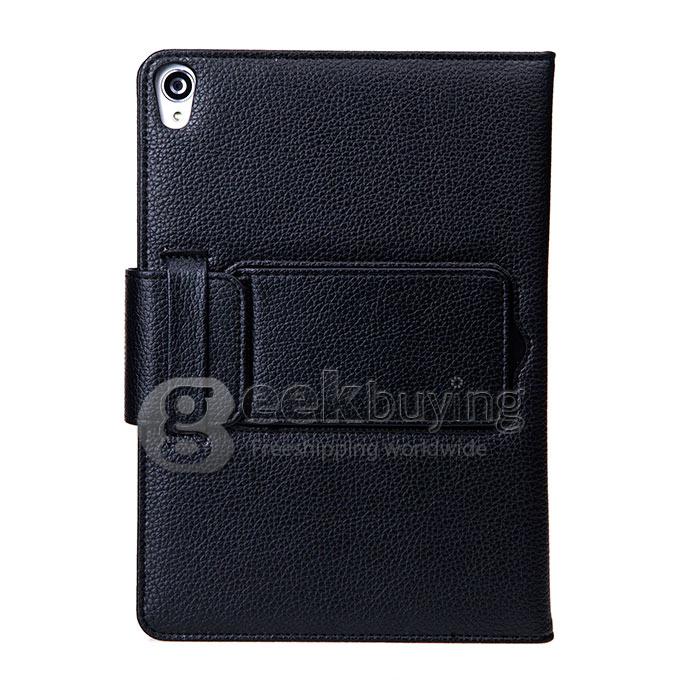 Removable Wireless Bluetooth QWERTY Keyboard Leather Stand Case Cover for Google Nexus 9 - Black