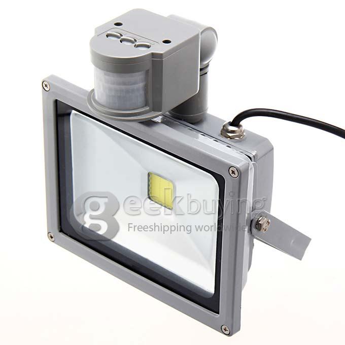 IP65 10W 900Lm IR Infrared Motion Sensor LED Flood Light Garden Lamp - Cold White