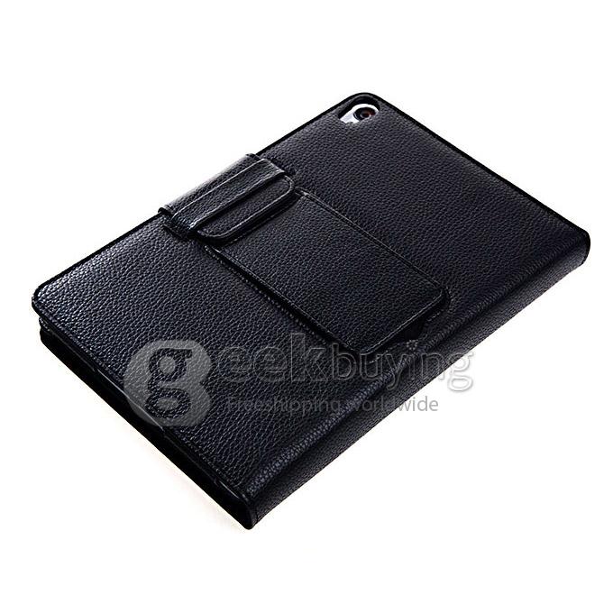 Removable Wireless Bluetooth QWERTY Keyboard Leather Stand Case Cover for Google Nexus 9 - Black