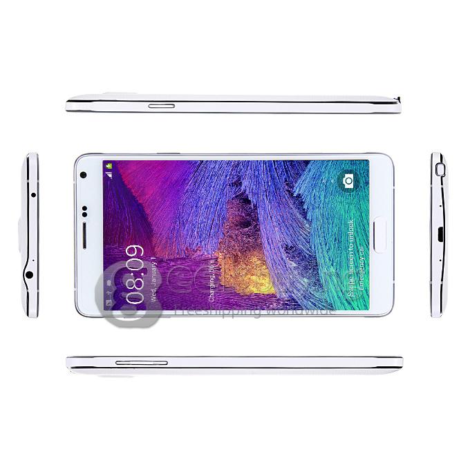 NO.1 Note 4 5.7inch 3G MTK6582 Quad-Core 1.3GHz Smartphone Android 4.4 1GB RAM 8GB ROM 8.0MP+5.0MP HD Air Gesture- White