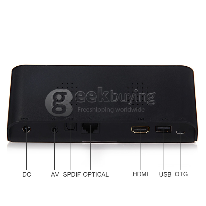 Ubox R89 RK3288 Qaud Core 1.8GHz Andriod 4.4 Mini TV Box HDMI HDD Player 2G/16G 802.11AC WIFI Bluetooth 4.0 OTA - Black