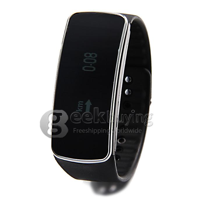 T2 Fitness Waterproof Bluetooth 4.0 OLED Smart Bracelet Watch Wrist Band for iPhone Android Phone - Black