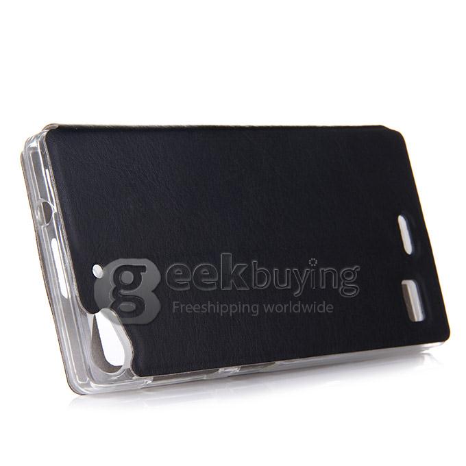 [HK Stock] Защитная крышка с флип-стойкой Кожаный чехол для Lenovo Vibe X2 Высокое качество - черный