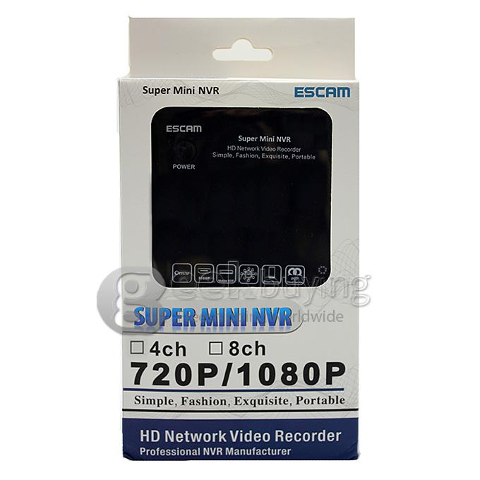 ESCAM H.264 Onvif 8CH 720P/960P/1080P Mini Portable Network Video Recorder NVR (Support Onvif, 3G, Wifi)