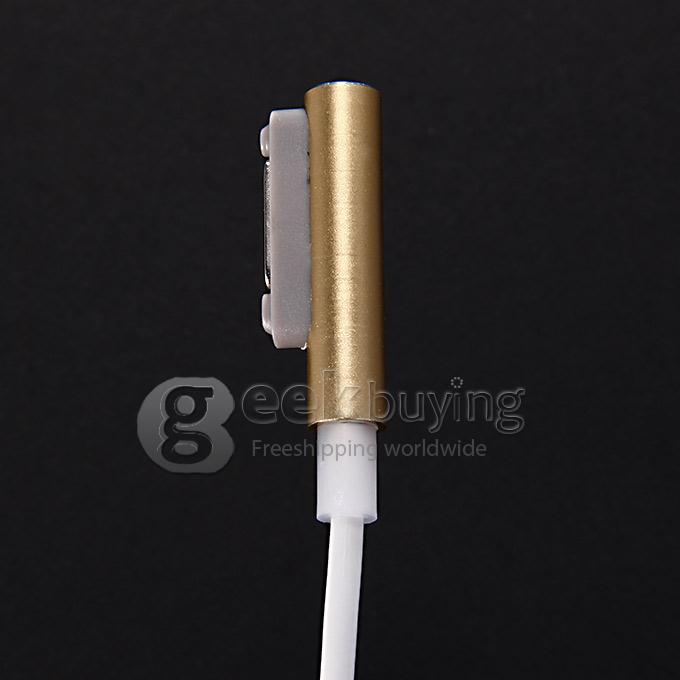 Magnetic Charging Cable Adapter USB Cable LED Smart Prompt for Sony Xperia Z3 Z2 Z1 - Golden
