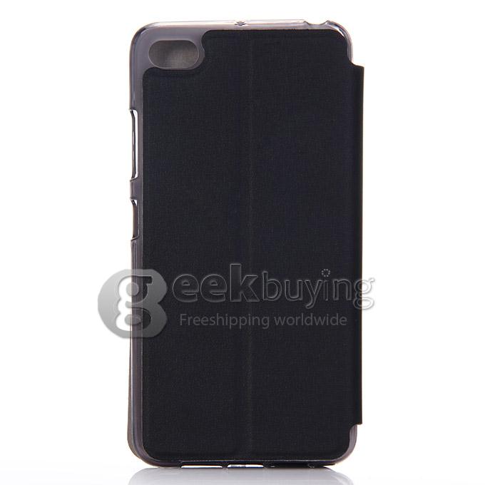 [HK Stock]Protective Cover Flip Stand Leather Case for Lenovo S90 High Quality - Black