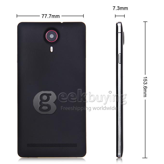 JIAKE V13 5.5inch Android 4.4 Phone MTK6572W Dual Core 1.2GHz Smartphone QHD 4GB ROM 2.0MP+0.3MP 3G GPS Smart Wake-Black
