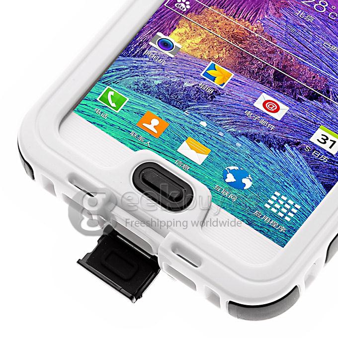 Waterproof Shockproof Dirt/SnowProof Cover Protective Case for for Samsung Note 4 N9100 - White