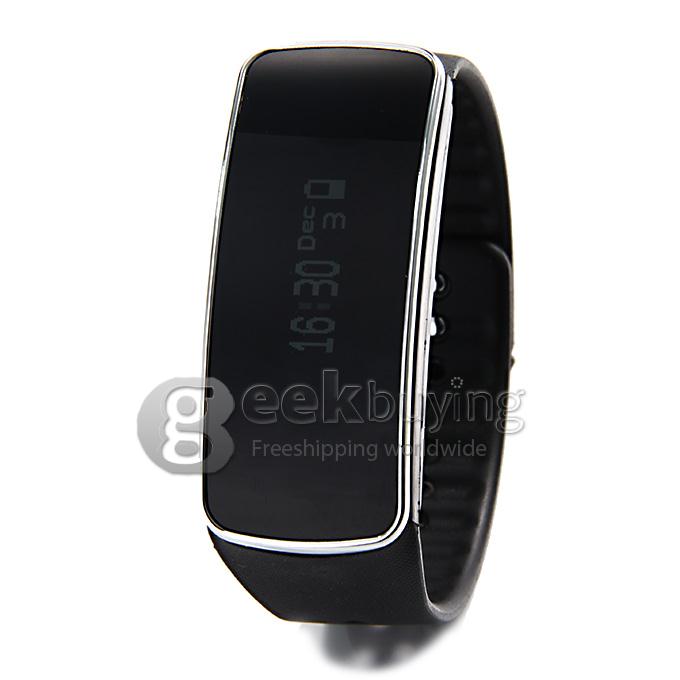 T2 Fitness Waterproof Bluetooth 4.0 OLED Smart Bracelet Watch Wrist Band for iPhone Android Phone - Black