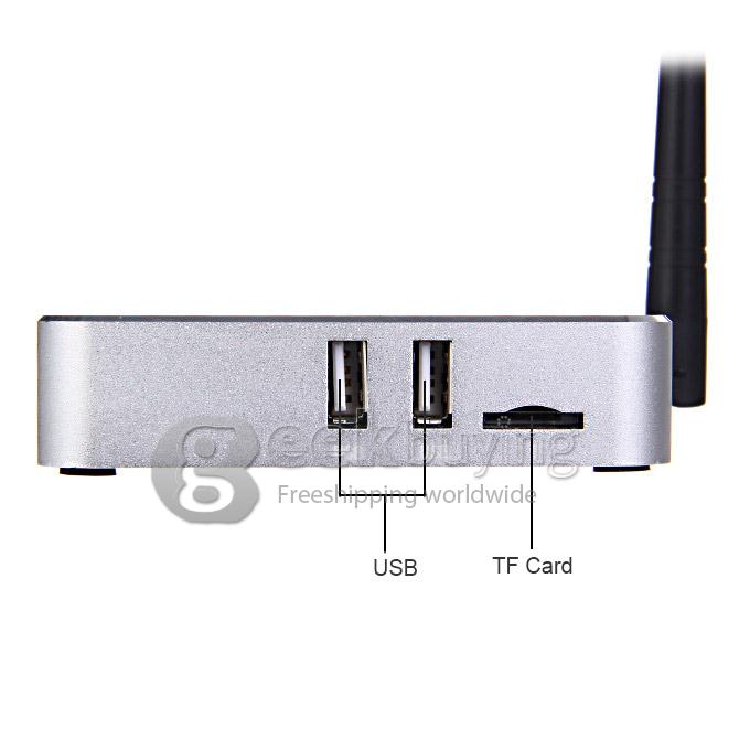 M8S RK3188 Quad Core 1.4GHz Android 4.4 Mini TV BOX HDMI HDD Player 2G/16G WIFI 2.0mp Camera Bluetooth - Silver