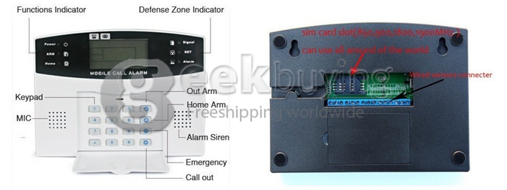 GSM 108 Zones Wireless & Wired Voice Home Alarm Security System LCD Auto Dialer