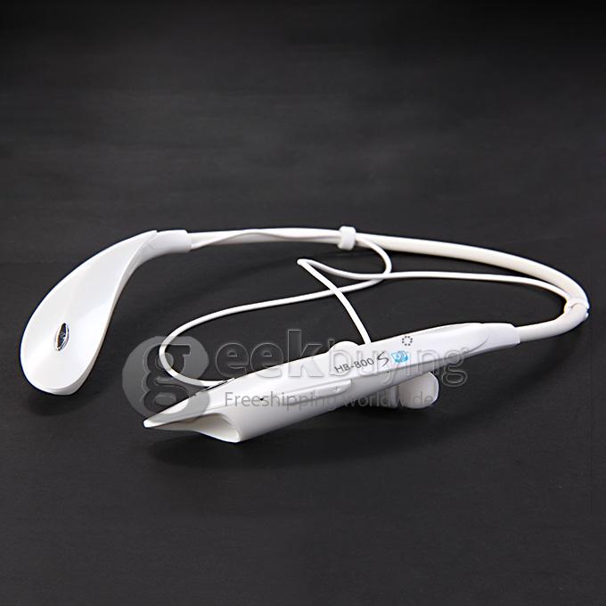 HB-800S CSR Bluetooth 4.0 Wireless Neck Headphone Stereo Earphone with Mic for iPhone Samsung HTC - White