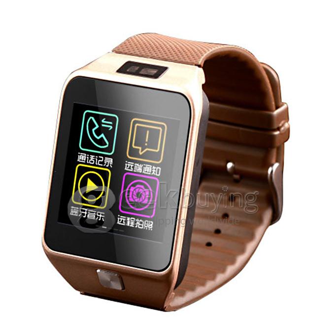 RWATCH R5 Bluetooth 4.0 Smart Wrist Watch Hands-Free Call Pedometer Gyro Gravity Sensor for Android iOS - Gold