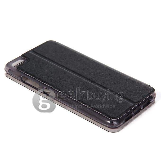 [HK Stock]Protective Cover Flip Stand Leather Case for Lenovo S90 High Quality - Black