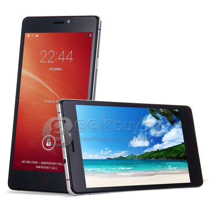 JIAKE V13 5.5inch Android 4.4 Phone MTK6572W Dual Core 1.2GHz Smartphone QHD 4GB ROM 2.0MP+0.3MP 3G GPS Smart Wake-Black