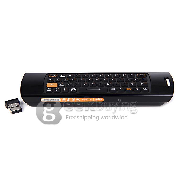 MeLE F10 Deluxe 2.4GHz Wireless Fly Air Mouse Keyboard Game Controller 6 Axial Gyro IR Learning for Android PC TV Box
