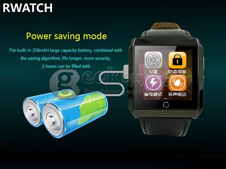 RWATCH R6S Wearable Bluetooth 4.0 Smart Watch Compass Hands-Free Call Pedometer Sleep Tracker for Android iOS Gold