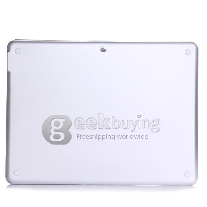 Portable Keyboard for iPad Air Bluetooth Keyboard 360 Degrees Rotating 180 Degrees Flip - Silver