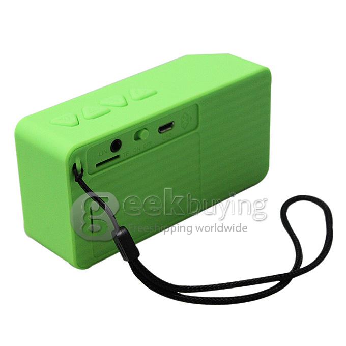 Mini X3 Bluetooth Wireless Speaker Handsfree TF FM Radio Built in Mic Subwoofer with Detachable Battery - Green