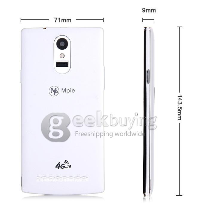 MPIE P3000T 5.0 Inch HD 4G LTE Android4.4 2GB 16GB Smartphone MTK6592+6290 Octa Core 1.7GHz 8.0MP Miracst - White