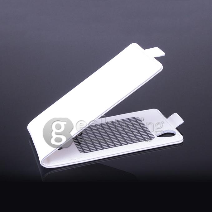 Protective Hard Cover Flip Stand Leather Case for Leagoo Lead 3 - White