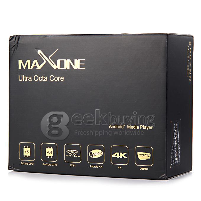 Maxone CX-X8 A80 Octa Core Android Mini PC XBMC 4K 2GB RAM 16GB ROM 2.4G/5G 802.11AC WIFI USB 3.0 Bluetooth H.265 SATA 1000M - Black