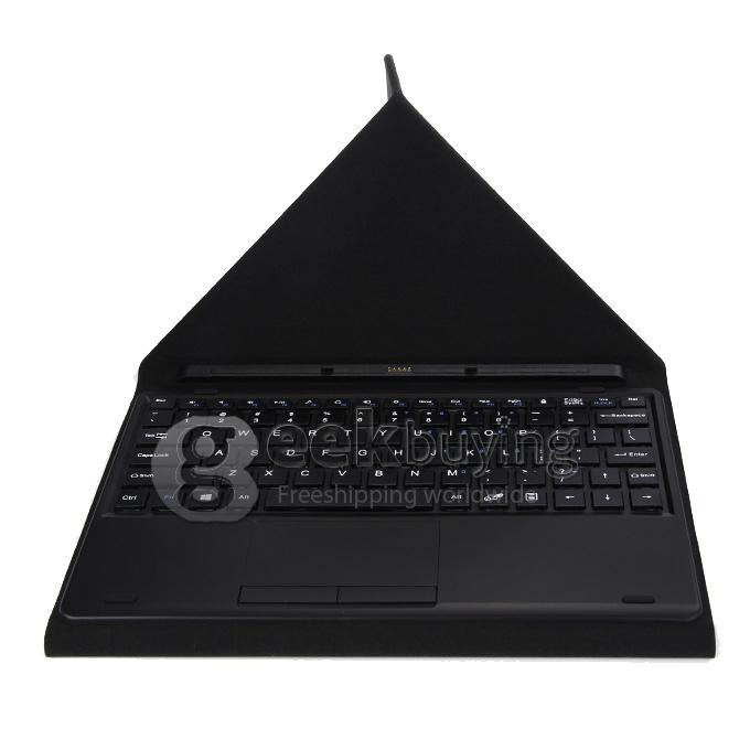 Original Removable Magnetic Docking Keyboard PU Leather Cover Case with Touch Pannel for PIPO W3F 10.1 Inch Tablet PC - Black