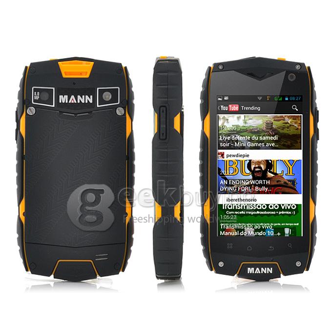 MANN ZUG 3 4.0inch IP68 Waterproof Rugged Phone Snapdragon MSM8212 Quad Core 1.2GHz Android 4.3 Smartphone 1GB -Yellow