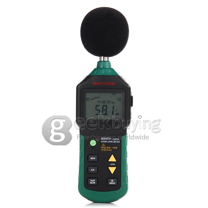 MASTECH MS6701 Professional LCD Display Digital Sound Level Meter Decibel Tester 30-130dB