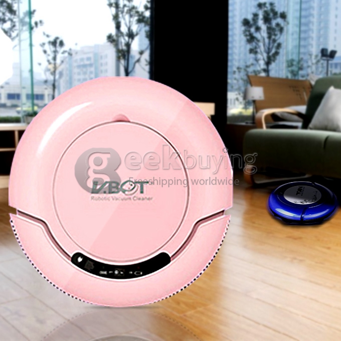 V.BOT T270 75mm Robot Vacuum Cleaner Anti- collision Low Noise Dust Cleaner - Pink