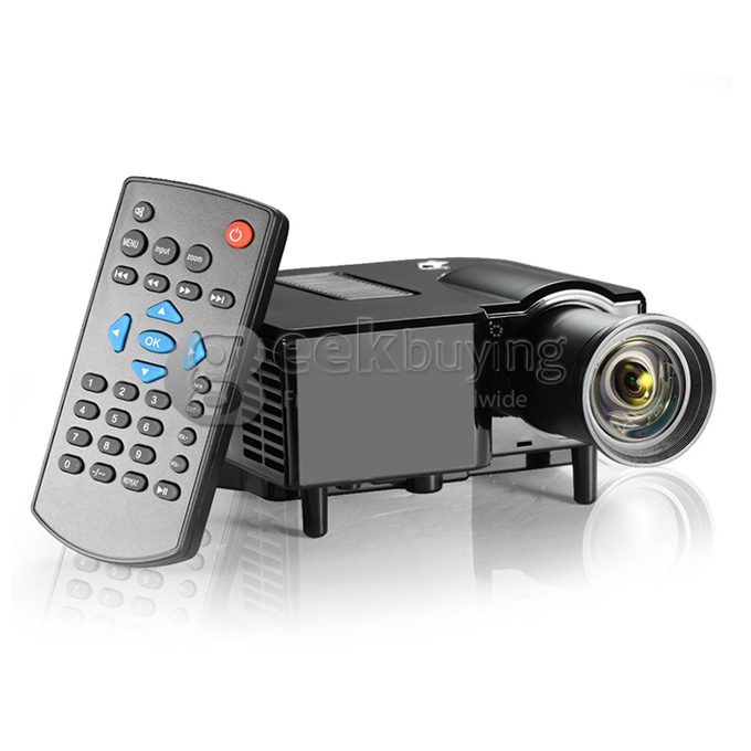 GM40 Multimedia 24W 400Lm 1080P LCD Image System LED Projector Black