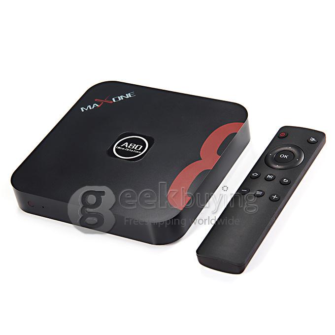 Maxone CX-X8 A80 Octa Core Android Mini PC XBMC 4K 2GB RAM 16GB ROM 2.4G/5G 802.11AC WIFI USB 3.0 Bluetooth H.265 SATA 1000M - Black