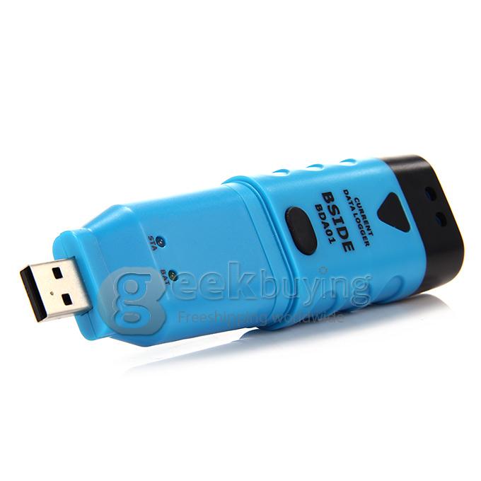 Bside BDA01 DC Voltage Data Logger USB 4~20mA Resolution 64KBytes1 Sec Samp LED Alarm