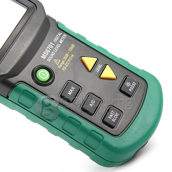 MASTECH MS6701 Professional LCD Display Digital Sound Level Meter Decibel Tester 30-130dB
