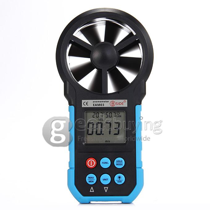 BSIDE EAM03 Digital Anemometer Wind Speed Meter Anemometro Air Flow Temperature Humidity Tester With USB Interface