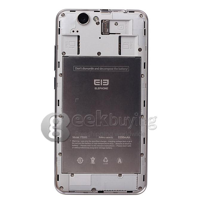Elephone P5000 5350mAh 5.0Inch Android 4.4 Smartphone FHD OGS MTK6592 Octa Core 1.7GHz 16MP Fingerprint ID OTG NFC-White