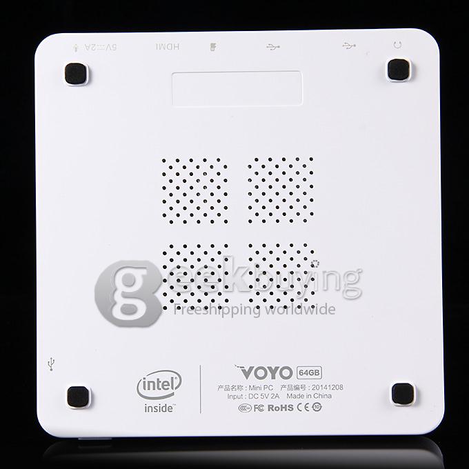 VOYO Mini PC Windows 8.1  Media Player Intel Z3735F 2G RAM 64G ROM WIFI XBMC KODI Bluetooth with 1000mAh Battery - White