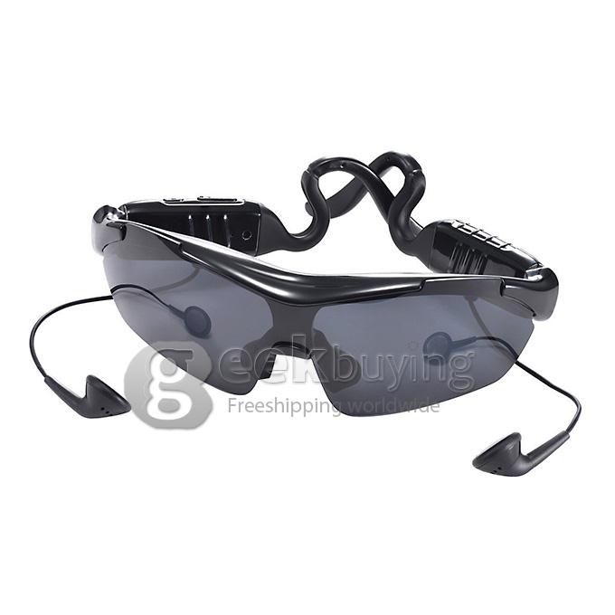Gonbes K1 Universal Wireless Bluetooth Smart Sun Glasses Headset for Stereo Music Handsfree Phone-call Answer Sport - Black