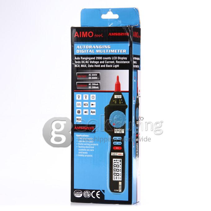 Mastech MS8211D Pen-type Digital Multimeter Manual Auto Range Logic Level Test Auto-ranging Current Measurement