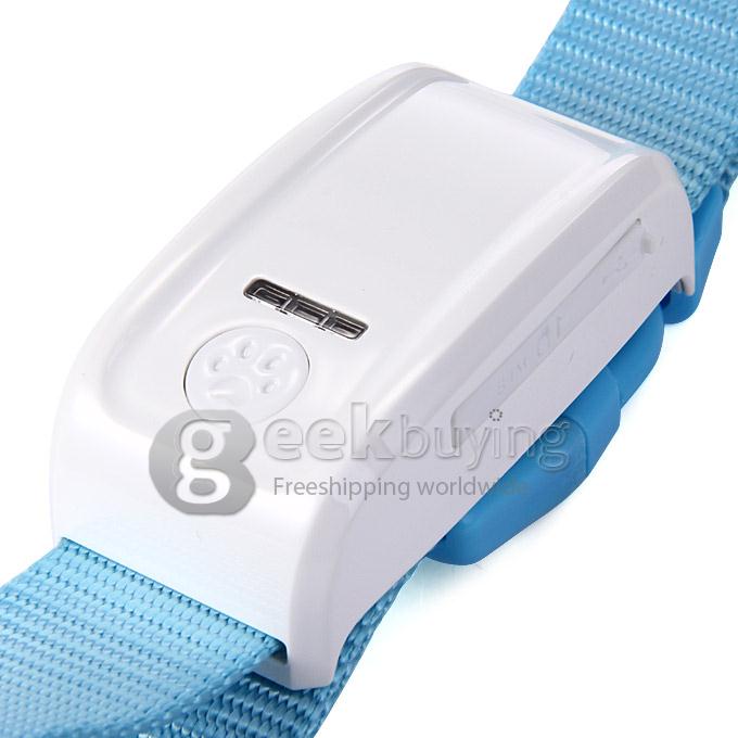 [Spain Stock]KH-909 Waterproof GPS / GSM Pet Data Tracker Recorder For Cat Dog with Collar (EU Plug) - Blue