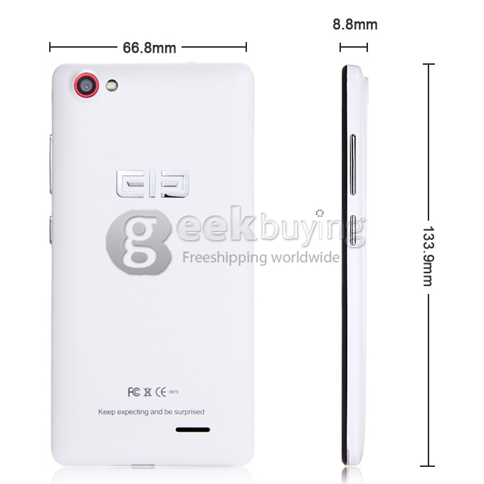 Elephone G1 4.5 inch Android Phone FWVGA IPS MTK6582M Quad Core Android 4.4 Smartphone 4GB ROM 5MP GPS WIFI - White